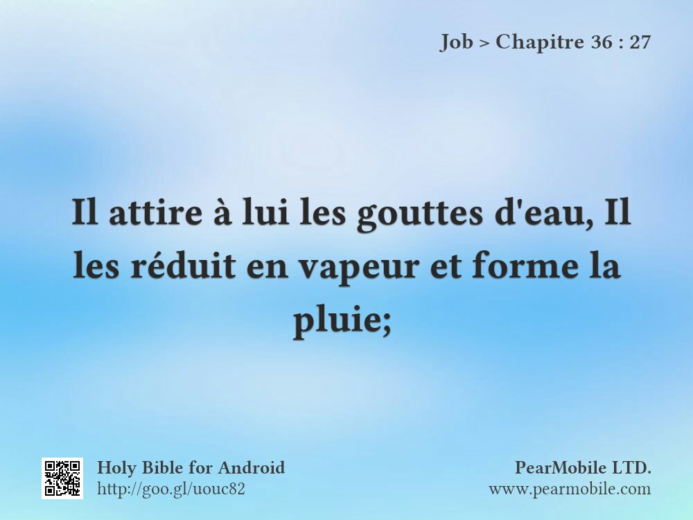 Job, Chapitre 36:27